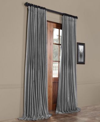 Extra Wide Vintage Textured Faux Dupioni Silk Blackout Curtain