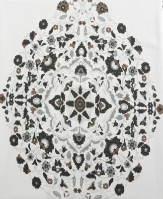 Emblem Printed Cotton Room Darkening Curtain