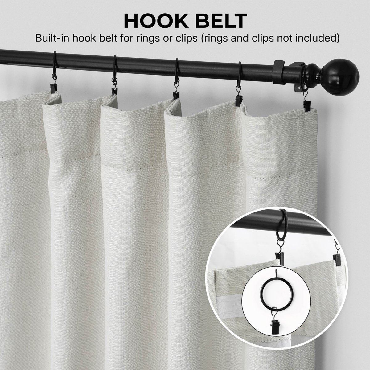 Half Price Drapes Textured Faux Linen Room Darkening Curtain