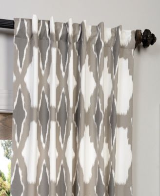 Sorong Geometric Printed Cotton Room Darkening Curtain