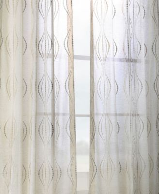 Exclusive Fabrics & Furnishings Suez Embroidered Sheer, 50" X 84" - Macy's