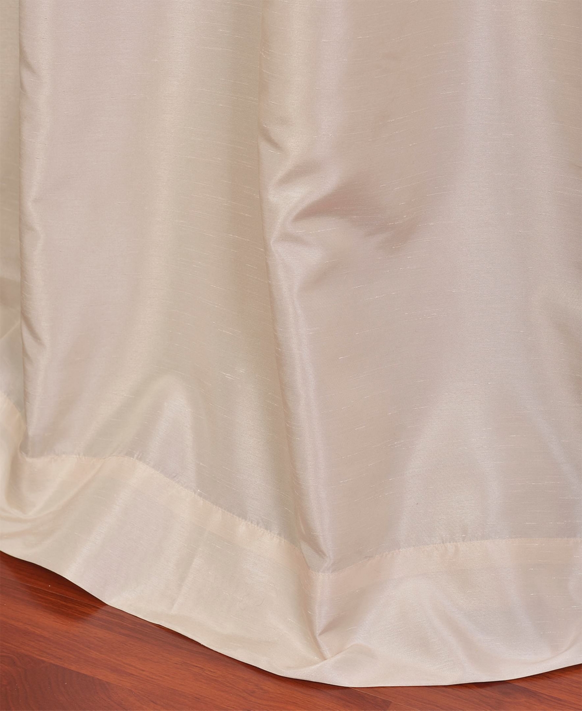 Half Price Drapes Off White Grommet Vintage Textured Faux Dupioni Silk Blackout Curtain