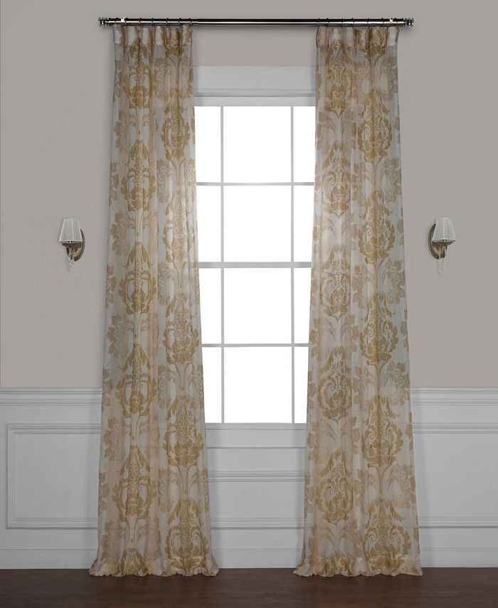 Exclusive Fabrics & Furnishings Damascus Printed Sheer 50" x 96