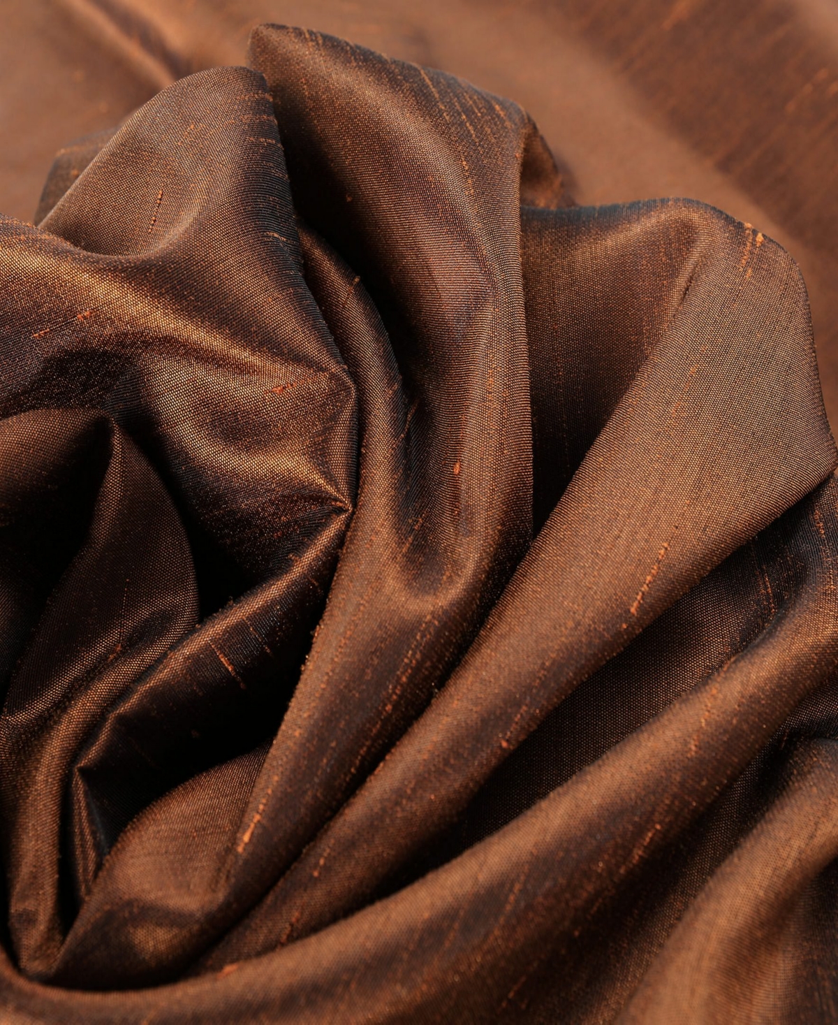 Half Price Drapes Copper Kettle Vintage Textured Faux Dupioni Silk Curtain In Brown