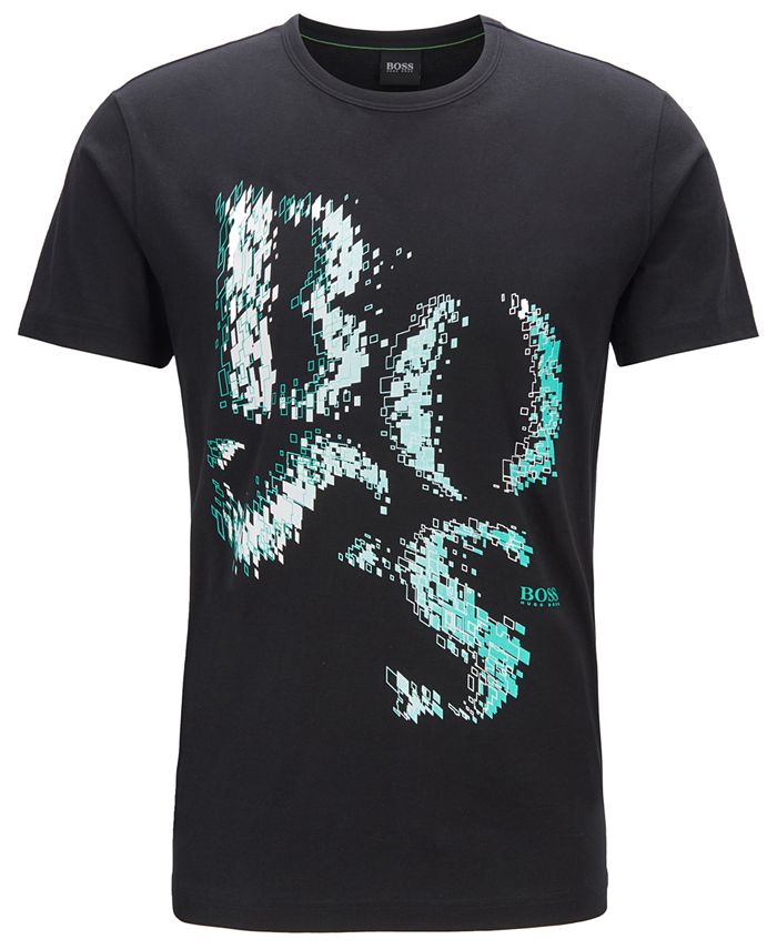 Hugo Boss BOSS Men's Tee 3 Regular-Fit Logo-Artwork Cotton T-Shirt ...