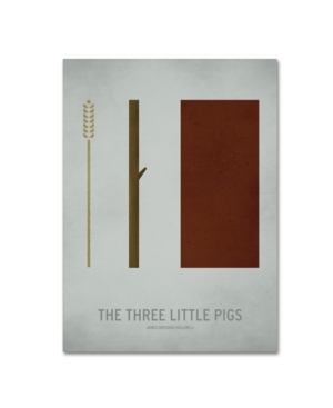 Trademark Global Christian Jackson 'three Little Pigs' Canvas Art In Multi