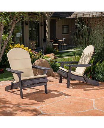 Noble House - Malibu Outdoor Adirondack Cushions (Set of 2)
