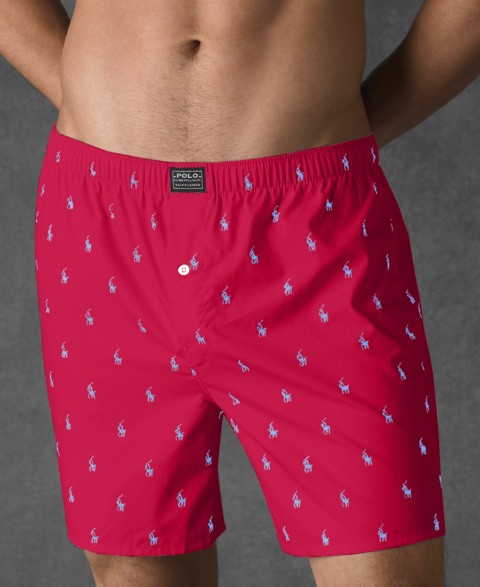 Бельё Polo Ralph Lauren Men's Allover Pony Woven Boxers