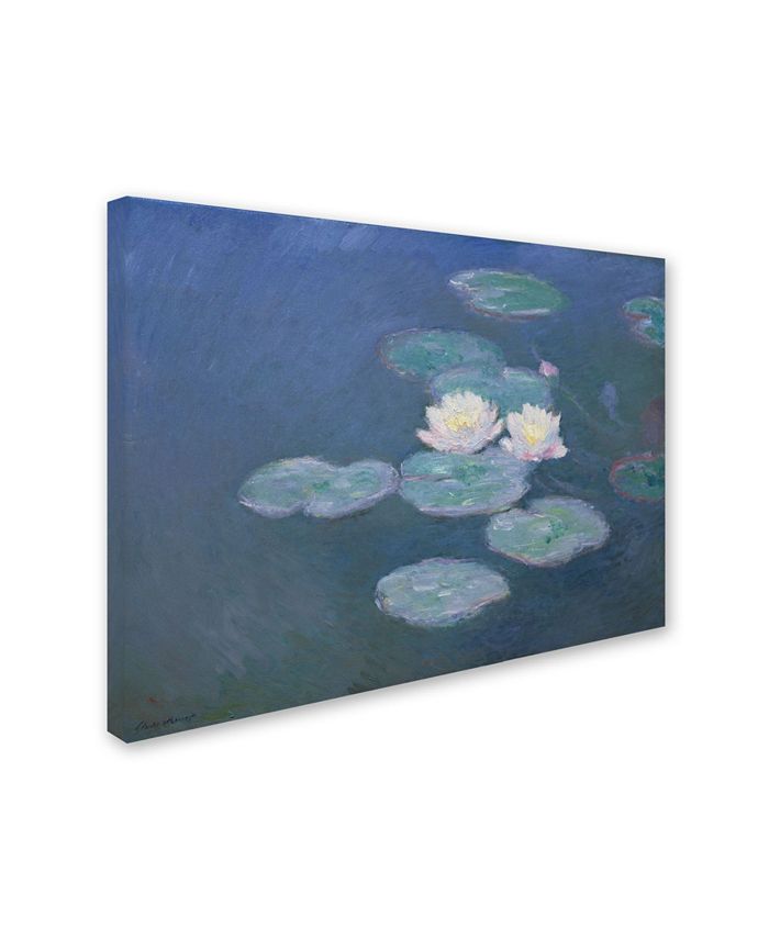 Trademark Global Claude Monet 'Waterlilies Evening' Canvas Art - 47
