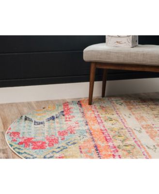 Bayshore Home CLOSEOUT! Arcata Arc5 Multi 3' 3" x 3' 3" Round Area Rug