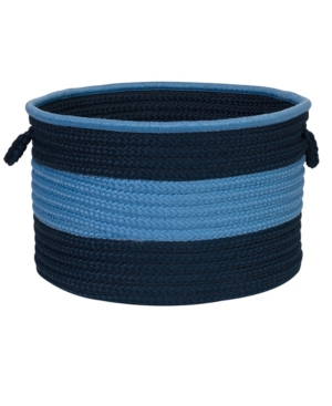 Colonial Mills Color Block Round Braided Storage Basket