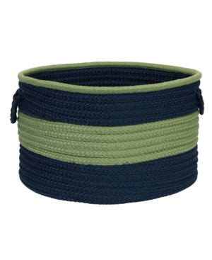 Color Block Round Braided Storage Basket