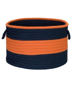 Color Block Round Braided Storage Basket