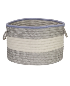 Color Block Round Braided Storage Basket