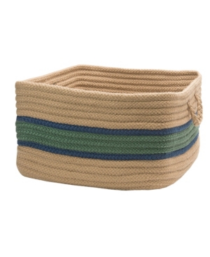 Garden Banded Square Braided Storage Basket