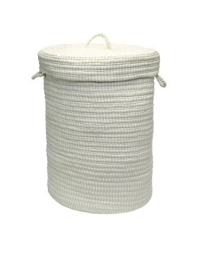 Colonial Mills Ticking Solid Braided Hamper with Lid
