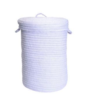 Colonial Mills Ticking Solid Braided Hamper with Lid