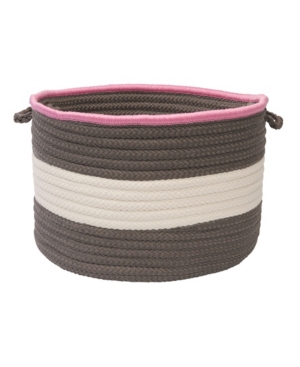 Colonial Mills Color Block Round Braided Storage Basket