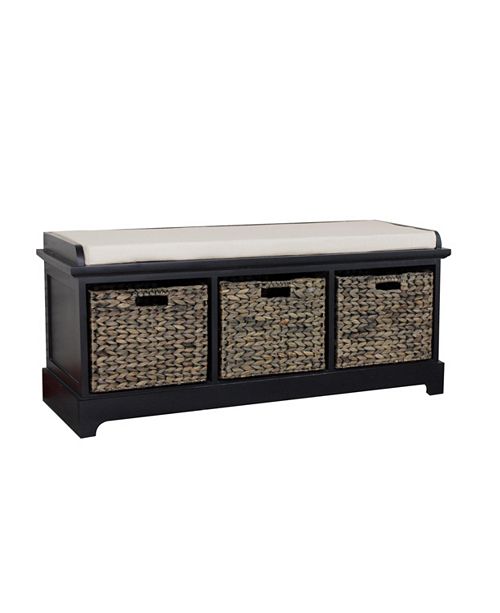 Gallerie Decor Newport Three Basket Storage Bench Reviews
