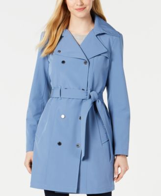 calvin klein blue trench coat