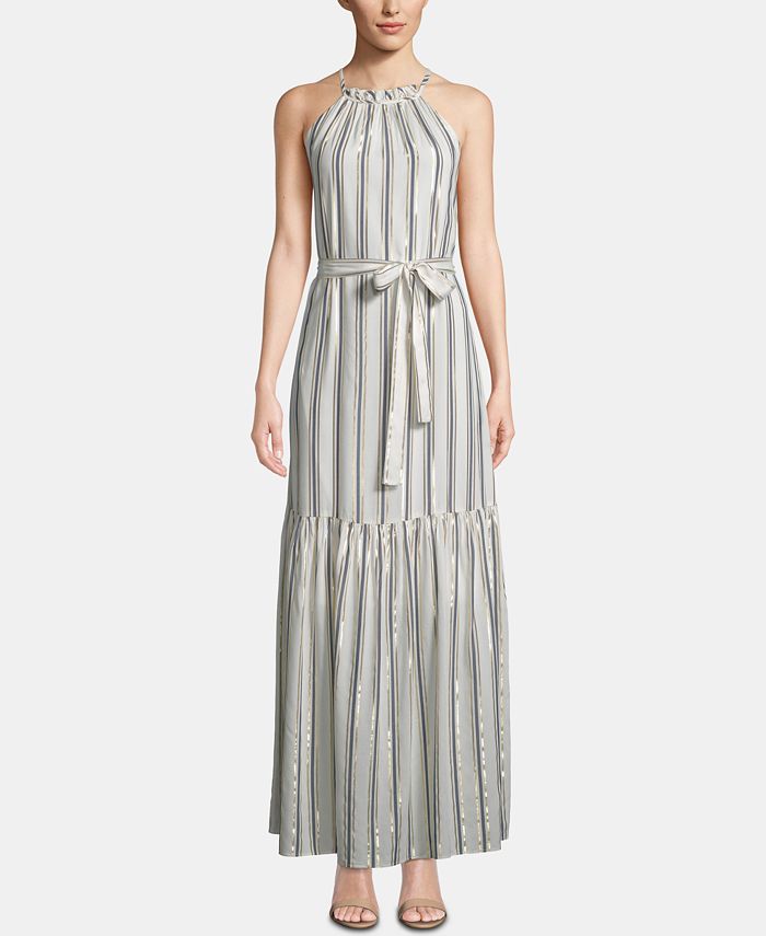 ECI Striped Belted Dress - Macy's