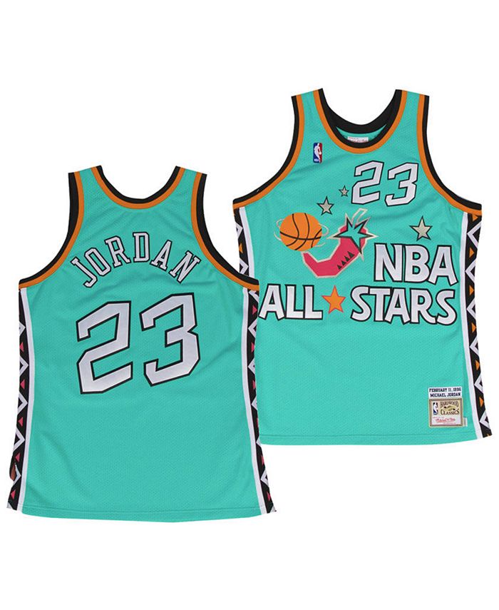 Mitchell & Ness Men's Michael Jordan 1996 All Star Game Authentic Jersey, Teal, Size: Small