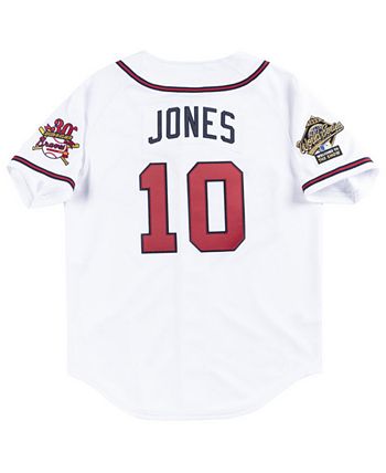 Mitchell & Ness Men's Chipper Jones White Atlanta Braves Authentic Jersey -  Macy's