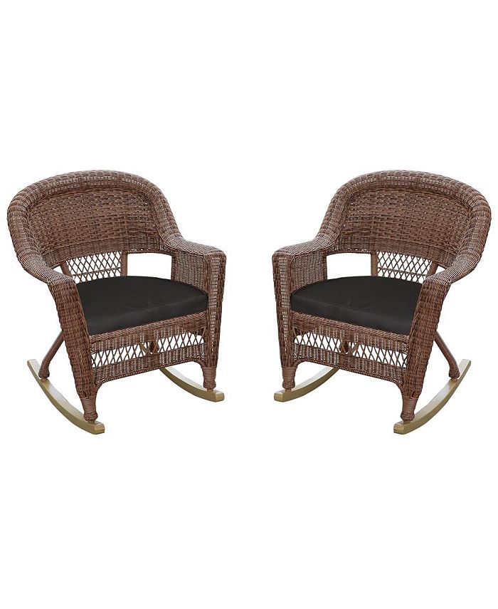 Jeco Rocker Wicker Chair with Cushion Set of 2 Macy's