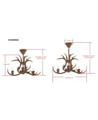 Makani 21.5"D Antler Chandelier 
