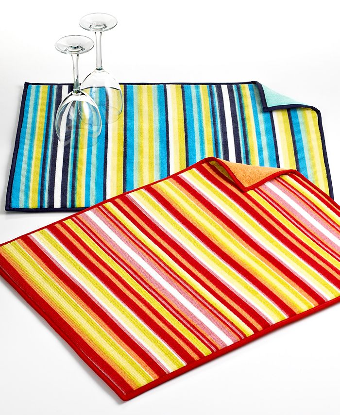 Towel Cloth Dish Drying Mat for Kitchen, with Foam, Rectangle, Fruit  Pattern, 460x590x4.5mm