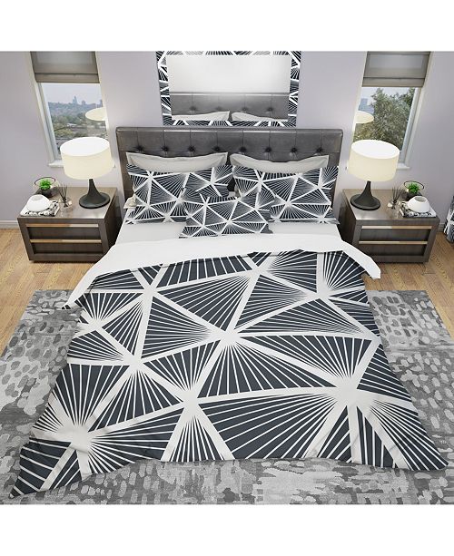 Design Art Designart Black And White Geometric Decorative Pattern