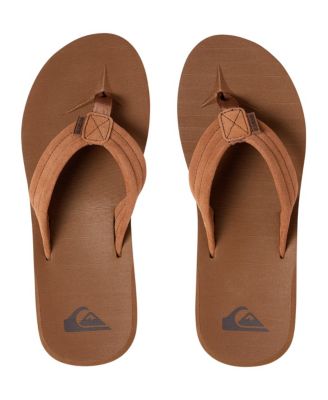 quiksilver men's carver suede flip flops