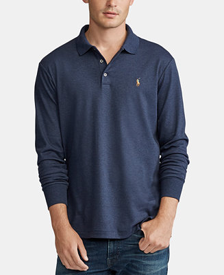 Polo Ralph Lauren Men's Long Sleeve Soft Cotton Polo Shirt - Macy's