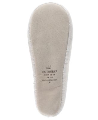 Isotoner Women&#39;s Satin with Rhinestones Ballerina Slipper, Online Only 