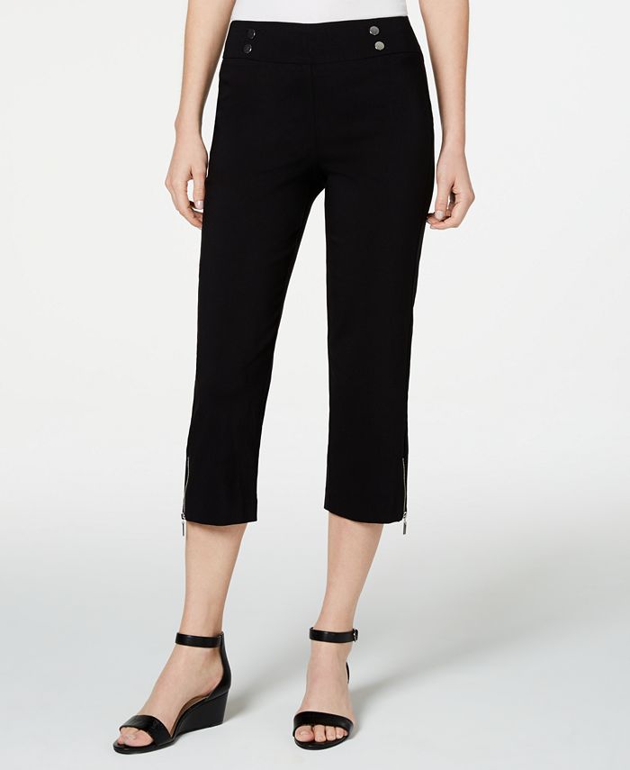 JM Collection Zip-Hem Capri Pants, Created for Macy's - Macy's