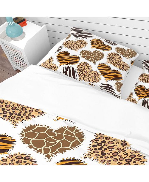 Design Art Designart Animal Print Style Tropical Duvet Cover Set