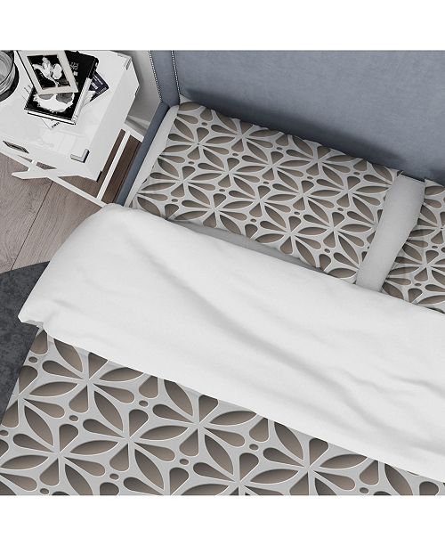 Design Art Designart Grey Abstract Pattern Scandinavian Duvet