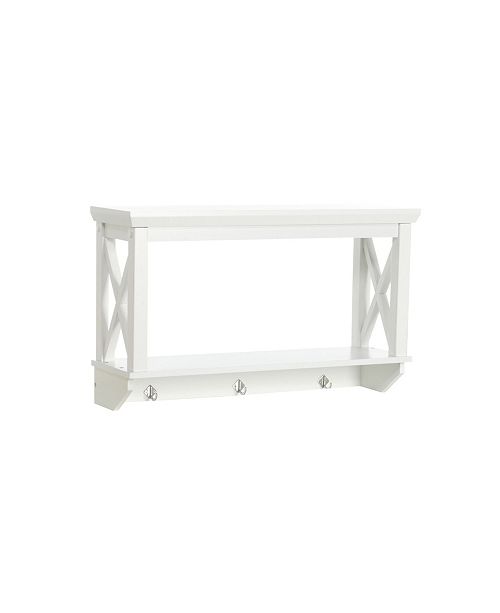 Riverridge Home X Frame Collection Wall Shelf With Hooks