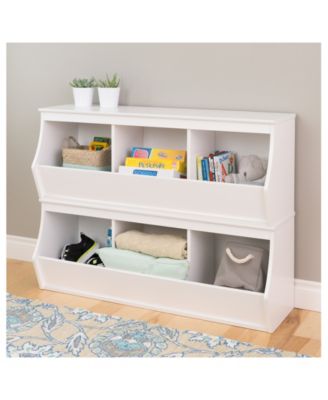 Prepac Monterey Stacked 6-Bin Storage Cubbie