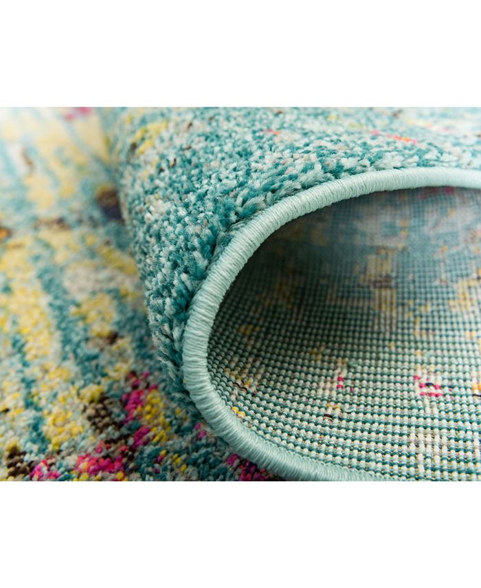 Bayshore Home Brio Bri9 Turquoise 2' x 6' 7" Runner Area Rug Macy's