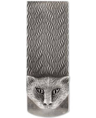 gucci garden feline head money clip