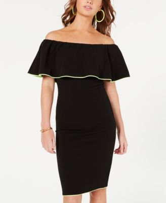 macy's off the shoulder dress