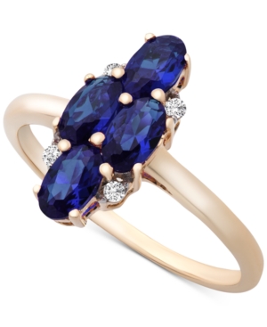 image of Sapphire (1-3/4 ct. t.w.) & Diamond Accent Ring in 14k Gold