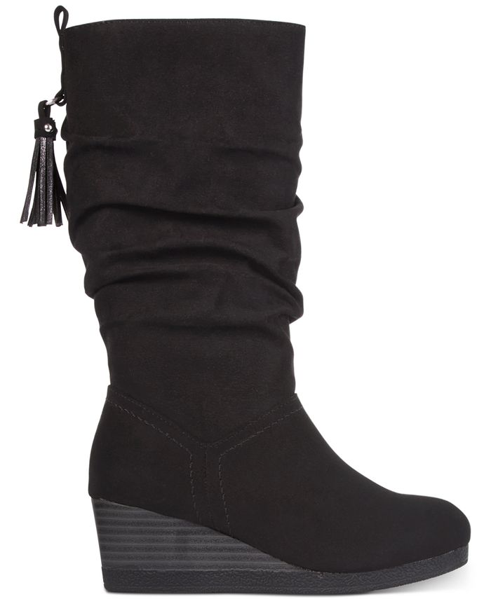 Rampage Black Little and Big Girls Wedge Dress Boots - Macy's