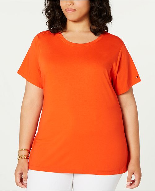 Tommy Hilfiger Plus Size Tie Waist Top Created For Macy S