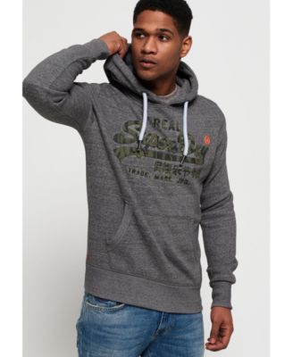 superdry hoodie grey mens