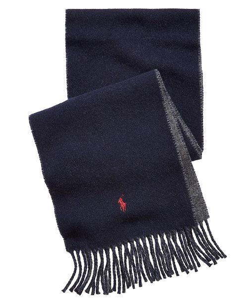 Polo Ralph Lauren Men's Classic Reversible Scarf & Reviews Hats