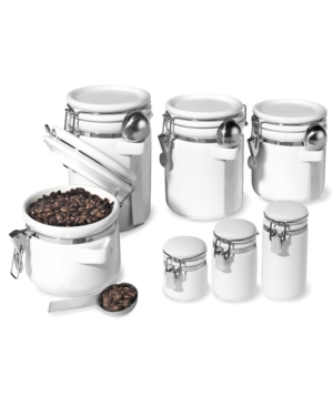 Oggi Food Storage Containers, 7 Piece Set Ceramic Canisters