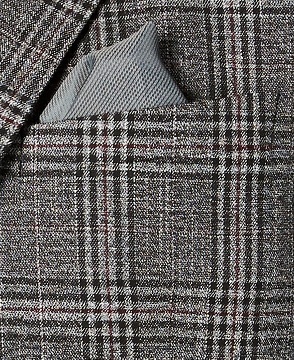 Bar III Men's SlimFit Stretch Black/White Plaid Sport Coat, Created