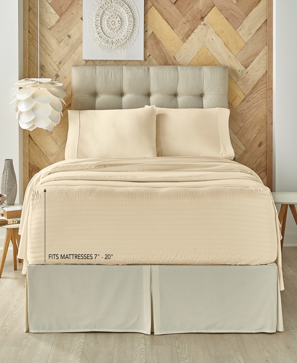 J Queen New York Royal Fit 300 Thread Count 100% Cotton 3-Pc. Sheet Set,